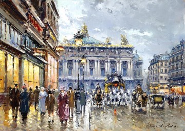 Antoine Blanchard Painting - antoine blanchard avenue de l opera